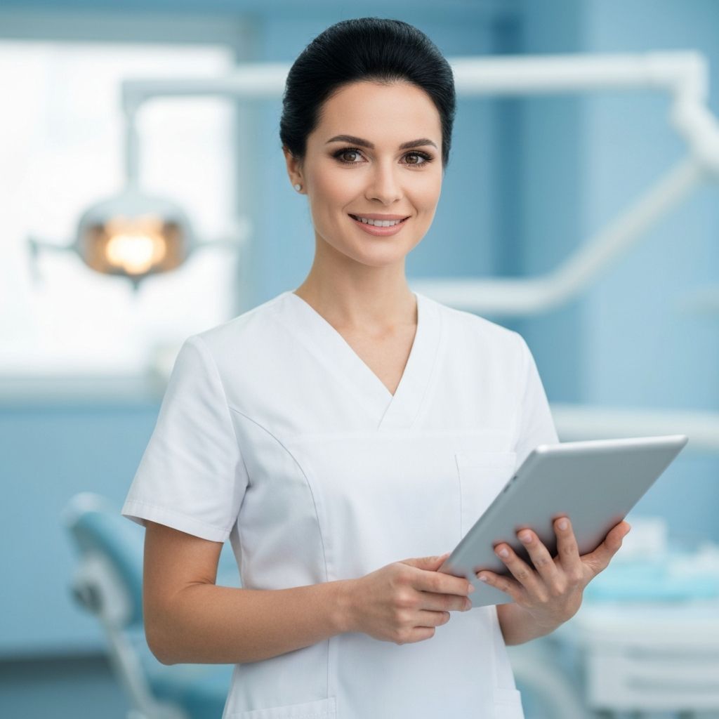 Dentist using the AI receptionist platform